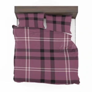 Checkered Purple Black Plaid Pattern Bedding Set 2