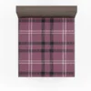 Checkered Purple Black Plaid Pattern Fitted Sheet