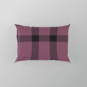 Checkered Purple Black Plaid Pattern Pillow Case