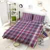 Checkered Tartan Deep Pink Colored Bedding Set