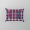 Checkered Tartan Deep Pink Colored Pillow Case