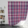 Checkered Tartan Deep Pink Colored Shower Curtain