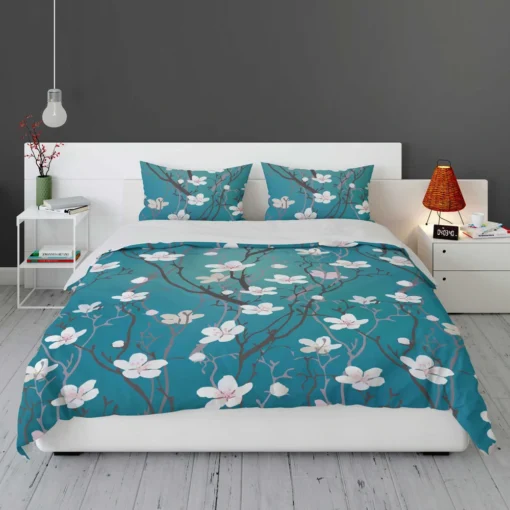 Cherry Blossom Flowers Pattern Bedding Set 1