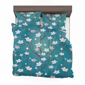 Cherry Blossom Flowers Pattern Bedding Set 2