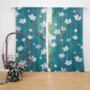 Cherry Blossom Flowers Pattern Curtain