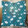 Cherry Blossom Flowers Pattern Quilt Blanket