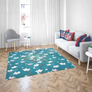 Cherry Blossom Flowers Pattern Rug 2