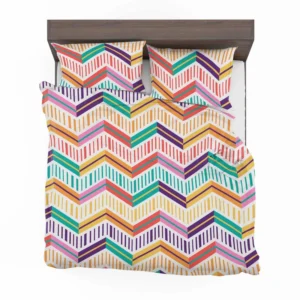 Chevron Design Flat Stripes Pattern Bedding Set 1