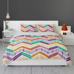 Chevron Design Flat Stripes Pattern Bedding Set 2