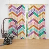 Chevron Design Flat Stripes Pattern Curtain