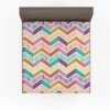 Chevron Design Flat Stripes Pattern Fitted Sheet