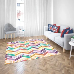 Chevron Design Flat Stripes Pattern Rug 2