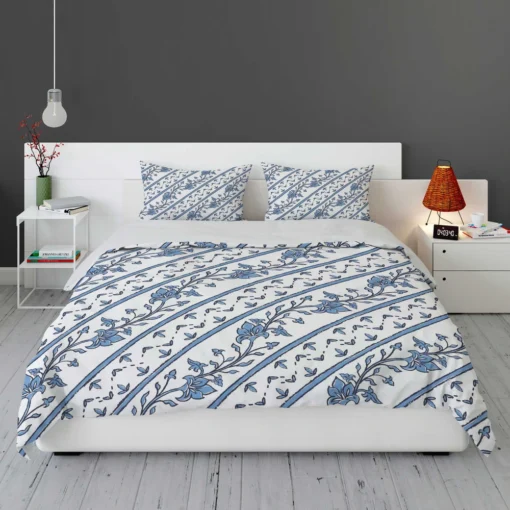 Chinese Blue Toile Pattern Bedding Set 1