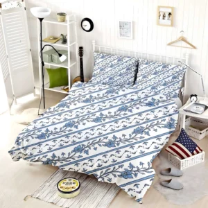 Chinese Blue Toile Pattern Bedding Set