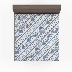 Chinese Blue Toile Pattern Fitted Sheet