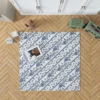 Chinese Blue Toile Pattern Rug