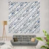 Chinese Blue Toile Pattern Wall Tapestry