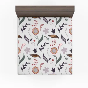 Chinese Drawing Floral Pattern Fitted Sheet