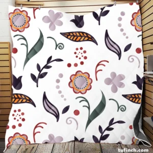 Chinese Drawing Floral Pattern Quilt Blanket