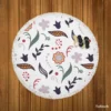 Chinese Drawing Floral Pattern Round Beach Towel