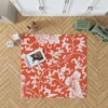 Chinese Floral Orange Background Rug