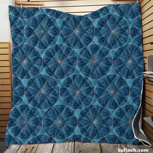 Chinese Pattern Floral Quilt Blanket