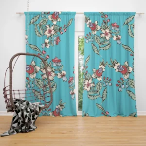 Chinese Style Vintage Flowers Curtain