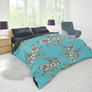 Chinese Style Vintage Flowers Duvet Cover 1