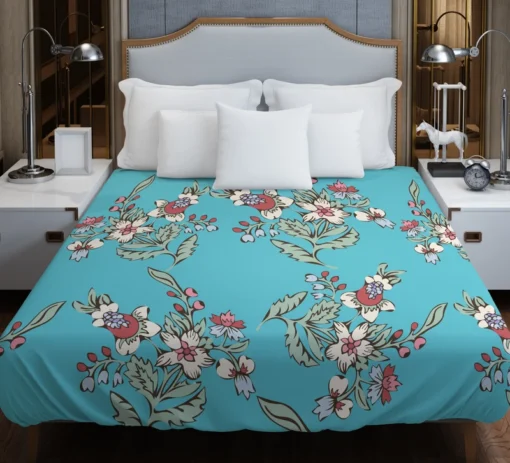 Chinese Style Vintage Flowers Duvet Cover