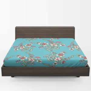 Chinese Style Vintage Flowers Fitted Sheet 1