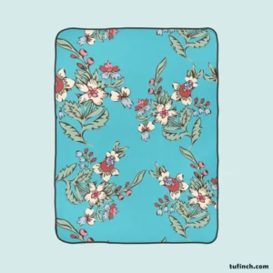 Chinese Style Vintage Flowers Fleece Blanket 1