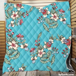 Chinese Style Vintage Flowers Quilt Blanket