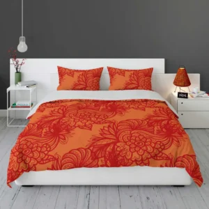 Chinese Styles Leaves Floral Bedding Set 1