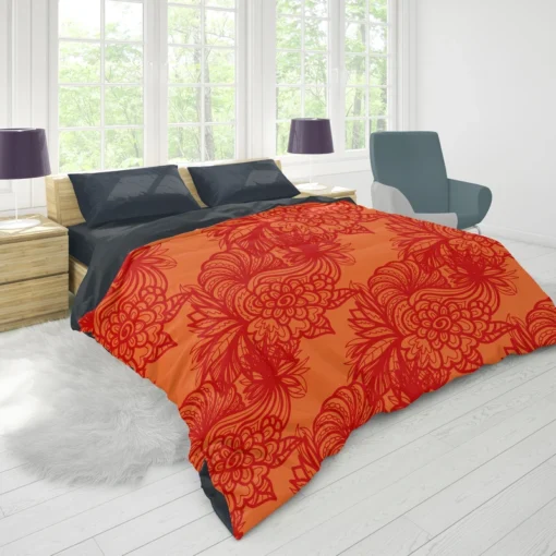 Chinese Styles Leaves Floral Duvet Cover 1