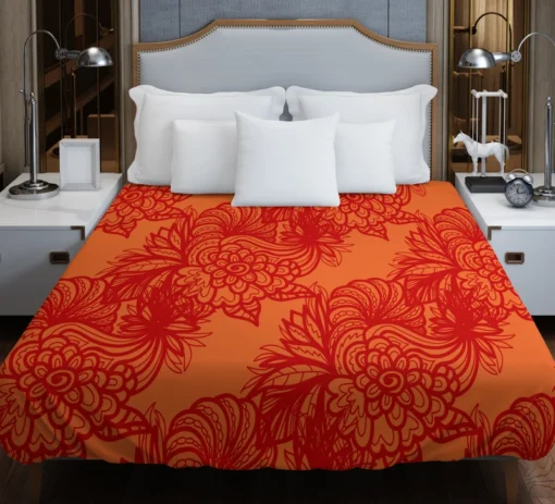 Chinese Styles Leaves Floral Duvet Cover