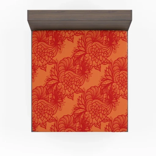 Chinese Styles Leaves Floral Fitted Sheet