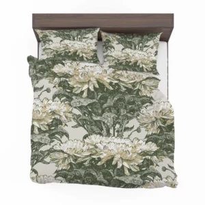 Chrysanthemum Flower Toile Pattern Bedding Set 2