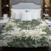 Chrysanthemum Flower Toile Pattern Duvet Cover