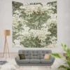 Chrysanthemum Flower Toile Pattern Wall Tapestry