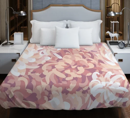 Chrysanthemums Floral Pattern Duvet Cover