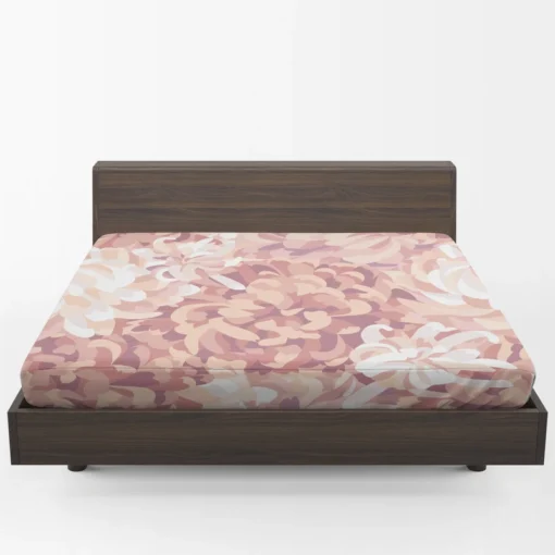 Chrysanthemums Floral Pattern Fitted Sheet 1