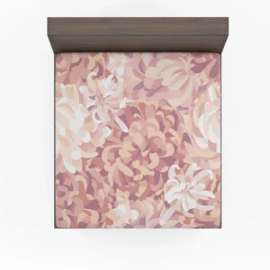 Chrysanthemums Floral Pattern Fitted Sheet