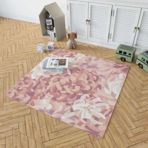 Chrysanthemums Floral Pattern Rug 1