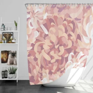 Chrysanthemums Floral Pattern Shower Curtain