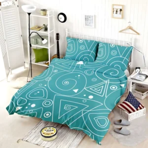 Circles Drops Geometric Shapes Bedding Set