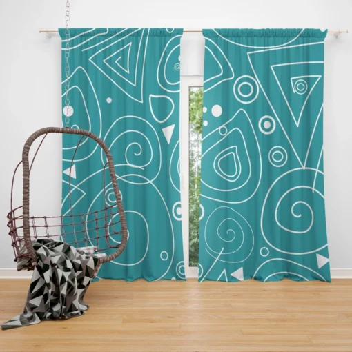 Circles Drops Geometric Shapes Curtain