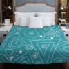 Circles Drops Geometric Shapes Duvet Cover