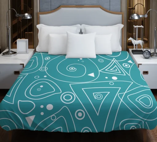 Circles Drops Geometric Shapes Duvet Cover