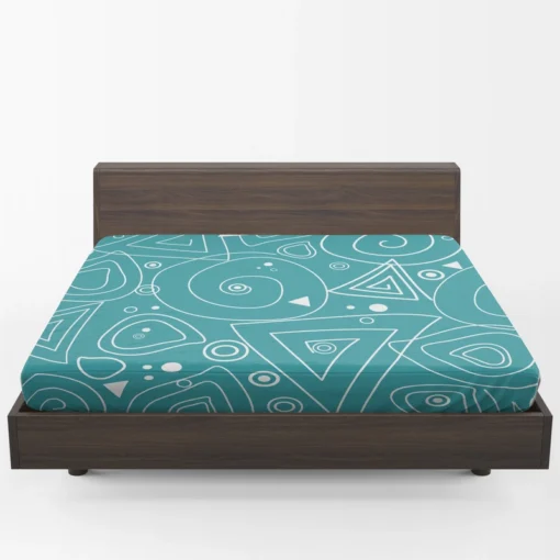 Circles Drops Geometric Shapes Fitted Sheet 1