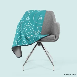 Circles Drops Geometric Shapes Fleece Blanket 2